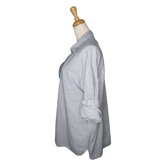 100% Cotton Collared Shirt Popover V-Neck Size XL - Picture 3 of 10